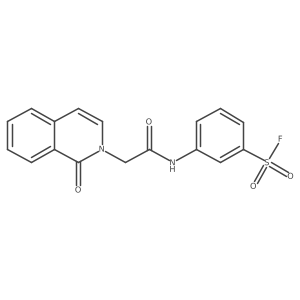 3-[2-(1-Oxo-1,2-dihydroisoquinolin-2-yl)acetamido]benzene-1-sulfonyl fluoride结构式