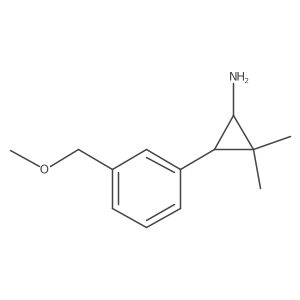 rac-(1R,3S)-3-[3-(methoxymethyl)phenyl]-2,2-dimethylcyclopropan-1-amine Structure