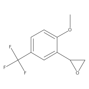 (2R)-2-[2-methoxy-5-(trifluoromethyl)phenyl]oxirane结构式