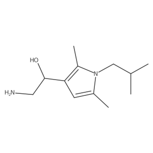 (1R)-2-amino-1-[2,5-dimethyl-1-(2-methylpropyl)-1H-pyrrol-3-yl]ethan-1-ol结构式
