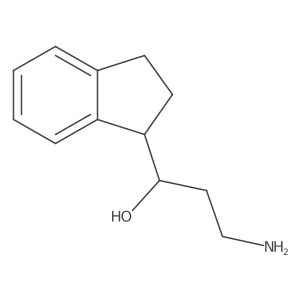 (1R)-3-amino-1-(2,3-dihydro-1H-inden-1-yl)propan-1-ol结构式