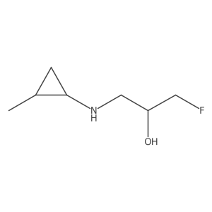 rac-1-fluoro-3-{[(1R,2R)-2-methylcyclopropyl]amino}propan-2-ol结构式