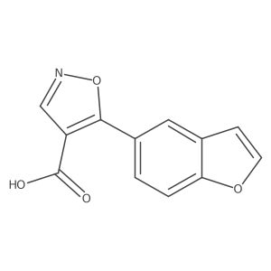 5-(1-Benzofuran-5-yl)-1,2-oxazole-4-carboxylic acid结构式