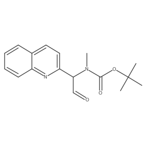 tert-butyl N-methyl-N-[2-oxo-1-(quinolin-2-yl)ethyl]carbamate结构式