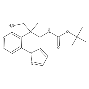 tert-butyl N-{3-amino-2-methyl-2-[2-(1H-pyrazol-1-yl)phenyl]propyl}carbamate Structure