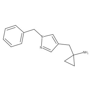 1-[(1-benzyl-1H-pyrazol-4-yl)methyl]cyclopropan-1-amine Structure