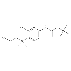 tert-butyl N-[4-(4-amino-2-methylbutan-2-yl)-3-chlorophenyl]carbamate结构式