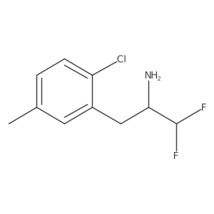 3-(2-Chloro-5-methylphenyl)-1,1-difluoropropan-2-amine Structure
