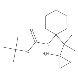 tert-butyl N-{1-[2-(1-aminocyclopropyl)propan-2-yl]cyclohexyl}carbamate结构式