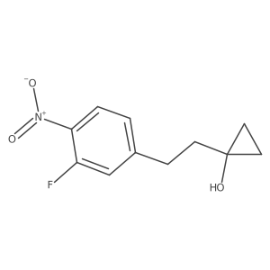 1-[2-(3-Fluoro-4-nitrophenyl)ethyl]cyclopropan-1-ol结构式