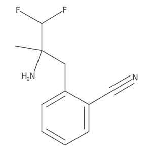 2-(2-Amino-3,3-difluoro-2-methylpropyl)benzonitrile结构式