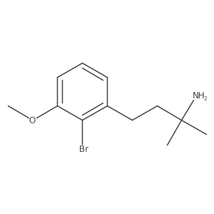 4-(2-Bromo-3-methoxyphenyl)-2-methylbutan-2-amine Structure