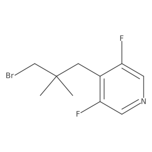 4-(3-Bromo-2,2-dimethylpropyl)-3,5-difluoropyridine结构式