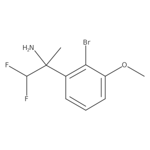 2-(2-Bromo-3-methoxyphenyl)-1,1-difluoropropan-2-amine结构式