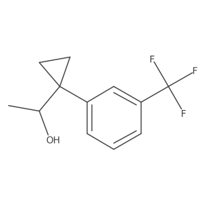 1-{1-[3-(Trifluoromethyl)phenyl]cyclopropyl}ethan-1-ol结构式