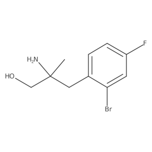2-Amino-3-(2-bromo-4-fluorophenyl)-2-methylpropan-1-ol结构式