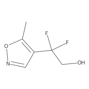 2,2-Difluoro-2-(5-methyl-1,2-oxazol-4-yl)ethan-1-ol结构式