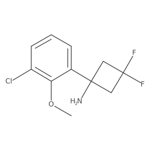 1-(3-Chloro-2-methoxyphenyl)-3,3-difluorocyclobutan-1-amine Structure