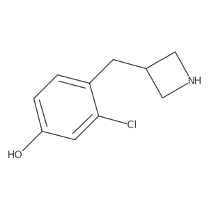 4-[(Azetidin-3-yl)methyl]-3-chlorophenol结构式