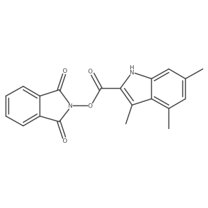 1,3-dioxo-2,3-dihydro-1H-isoindol-2-yl 3,4,6-trimethyl-1H-indole-2-carboxylate结构式