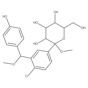 (4S)-4-Hydroxyphenylmethoxy-2-methoxy Empagliflozin结构式