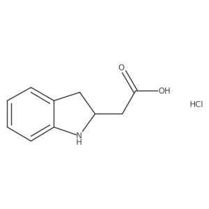2-[(2R)-2,3-Dihydro-1H-indol-2-yl]acetic acid;hydrochloride Structure