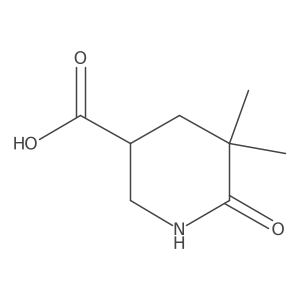 5,5-Dimethyl-6-oxopiperidine-3-carboxylic acid结构式