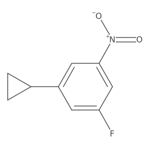 1-Cyclopropyl-3-fluoro-5-nitrobenzene结构式