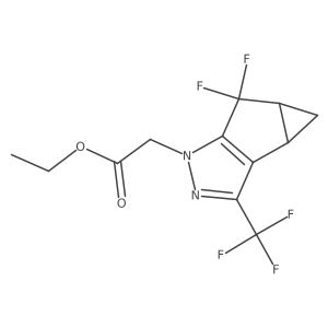 Ethyl 2-((3bS,4aR)-5,5-difluoro-3-(trifluoromethyl)-3b,4,4a,5-tetrahydro-1H-cyclopropa[3,4]cyclopenta[1,2-c]pyrazol-1-yl)acetate Structure