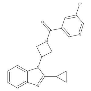 1-[1-(5-bromopyridine-3-carbonyl)azetidin-3-yl]-2-cyclopropyl-1H-1,3-benzodiazole Structure