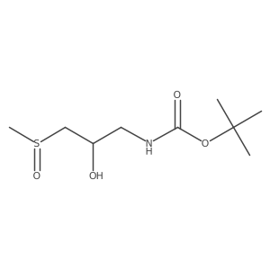 tert-butyl N-(2-hydroxy-3-methanesulfinylpropyl)carbamate结构式