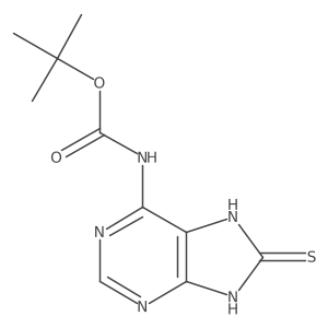 tert-butyl N-(8-sulfanyl-9H-purin-6-yl)carbamate Structure