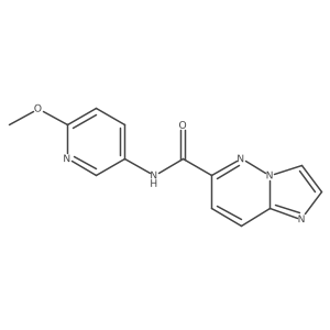 N-(6-methoxypyridin-3-yl)imidazo[1,2-b]pyridazine-6-carboxamide结构式