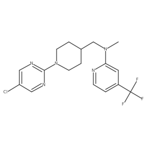 N-{[1-(5-chloropyrimidin-2-yl)piperidin-4-yl]methyl}-N-methyl-4-(trifluoromethyl)pyridin-2-amine结构式