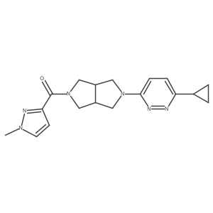 3-cyclopropyl-6-[5-(1-methyl-1H-pyrazole-3-carbonyl)-octahydropyrrolo[3,4-c]pyrrol-2-yl]pyridazine Structure