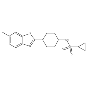 N-[1-(6-Methyl-1,3-benzothiazol-2-yl)piperidin-4-yl]cyclopropanesulfonamide Structure
