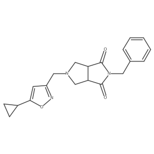 2-Benzyl-5-[(5-cyclopropyl-1,2-oxazol-3-yl)methyl]-octahydropyrrolo[3,4-c]pyrrole-1,3-dione结构式
