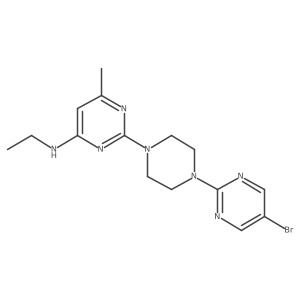 2-[4-(5-bromopyrimidin-2-yl)piperazin-1-yl]-N-ethyl-6-methylpyrimidin-4-amine Structure