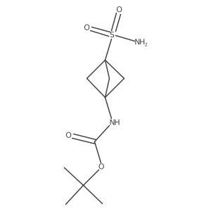 tert-butyl N-{3-sulfamoylbicyclo[1.1.1]pentan-1-yl}carbamate结构式