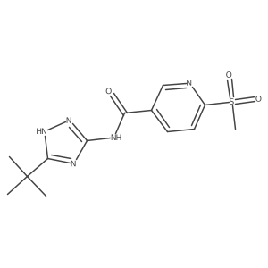 N-(5-Tert-butyl-1H-1,2,4-triazol-3-yl)-6-methylsulfonylpyridine-3-carboxamide结构式