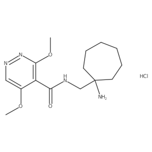 N-[(1-aminocycloheptyl)methyl]-3,5-dimethoxypyridazine-4-carboxamide hydrochloride结构式