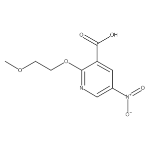 2-(2-Methoxyethoxy)-5-nitro-3-pyridinecarboxylic acid Structure