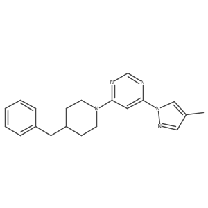 4-(4-benzylpiperidin-1-yl)-6-(4-methyl-1H-pyrazol-1-yl)pyrimidine结构式