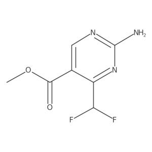 Methyl 2-amino-4-(difluoromethyl)pyrimidine-5-carboxylate结构式