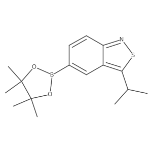3-Isopropyl-5-(4,4,5,5-tetramethyl-1,3,2-dioxaborolan-2-yl)-2,1-benzothiazole结构式
