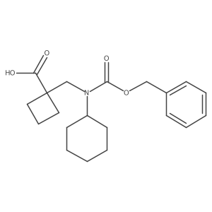 1-({[(Benzyloxy)carbonyl](cyclohexyl)amino}methyl)cyclobutane-1-carboxylic acid Structure