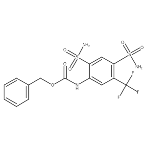 benzyl N-[2,4-disulfamoyl-5-(trifluoromethyl)phenyl]carbamate结构式
