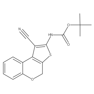 tert-butyl N-{1-cyano-4H-thieno[2,3-c]chromen-2-yl}carbamate Structure