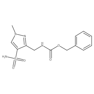 benzyl N-[(1-methyl-4-sulfamoyl-pyrazol-3-yl)methyl]carbamate结构式