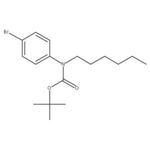 tert-butyl N-(4-bromophenyl)-N-hexylcarbamate Structure